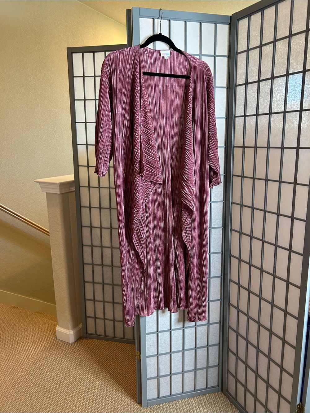 NWT LuLaRoe Shirley Open-Front Duster Kimono - Mauve Pink
